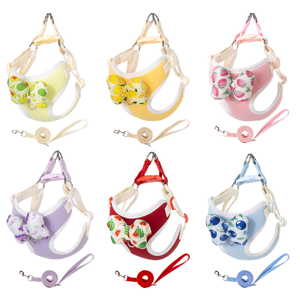 No Pull Dog Harness - 2026 Yeni Tasarım Meyve Desenli Çekme
